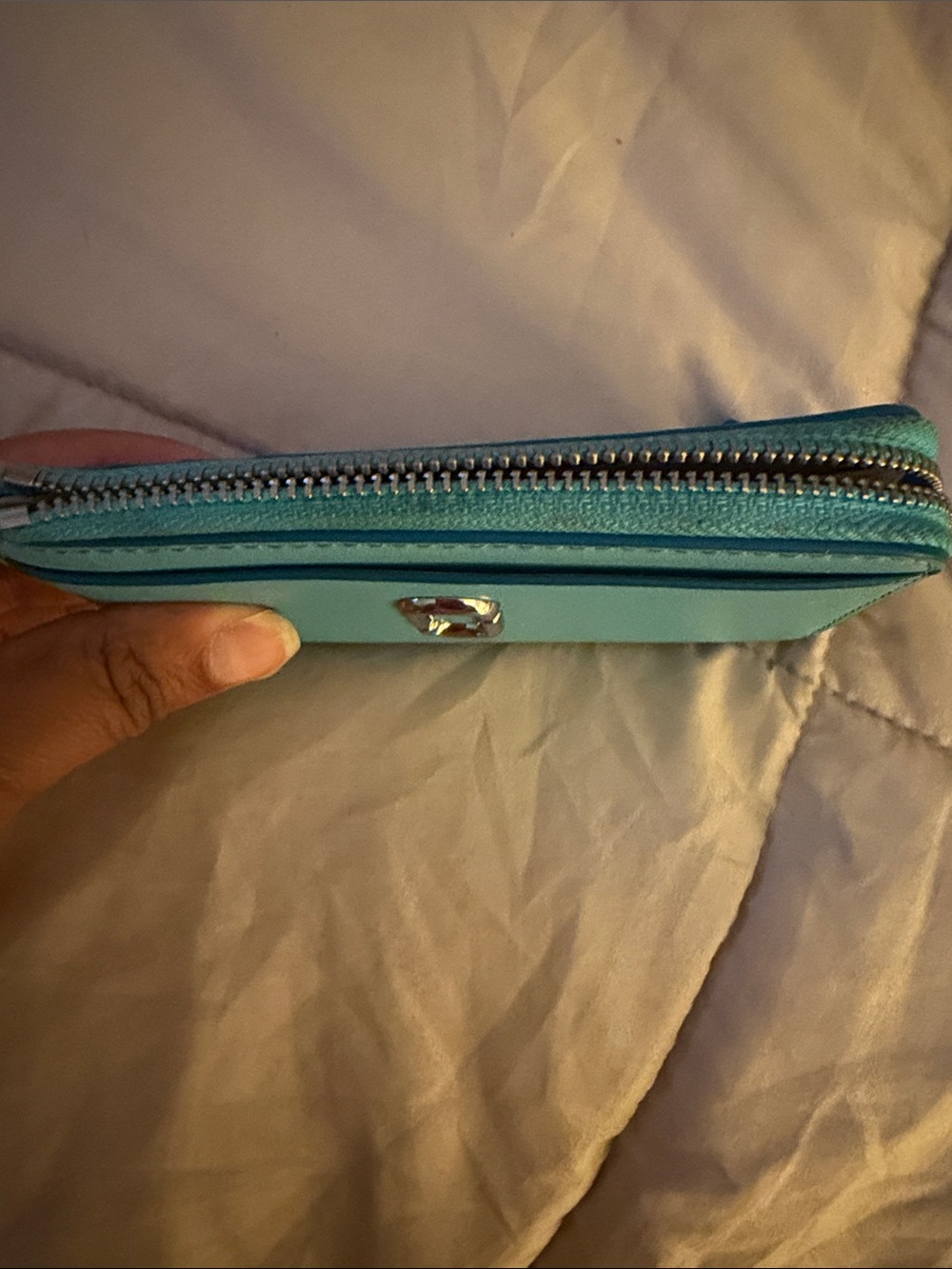 Marc Jacobs Blue Snapshot Leather Zip Card Wallet Guc - Picture 4 of 7